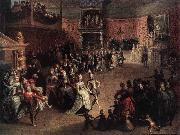 unknow artist The Ball at the Court Spain oil painting reproduction